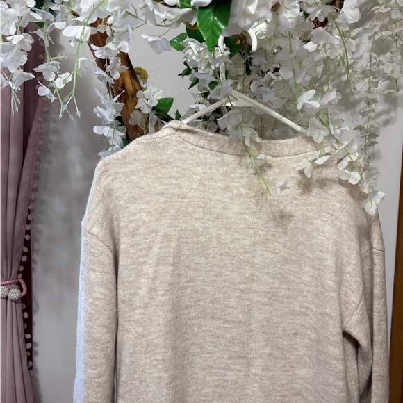 Trim & Tailor Cozy Cream Women's Long Cardigan Sweater- Wool & Cashmere - Picture 7 of 7